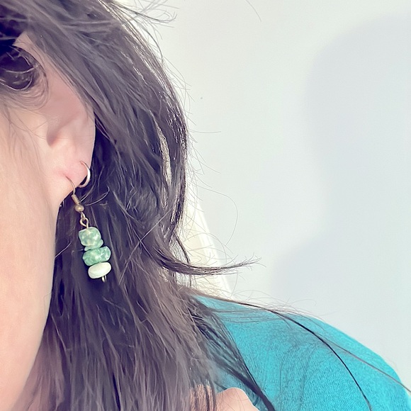 New:Soul Embellishments 2pcNatural Healing Gemstones Moss/Tree Agate Jewelry Set - Picture 5 of 16